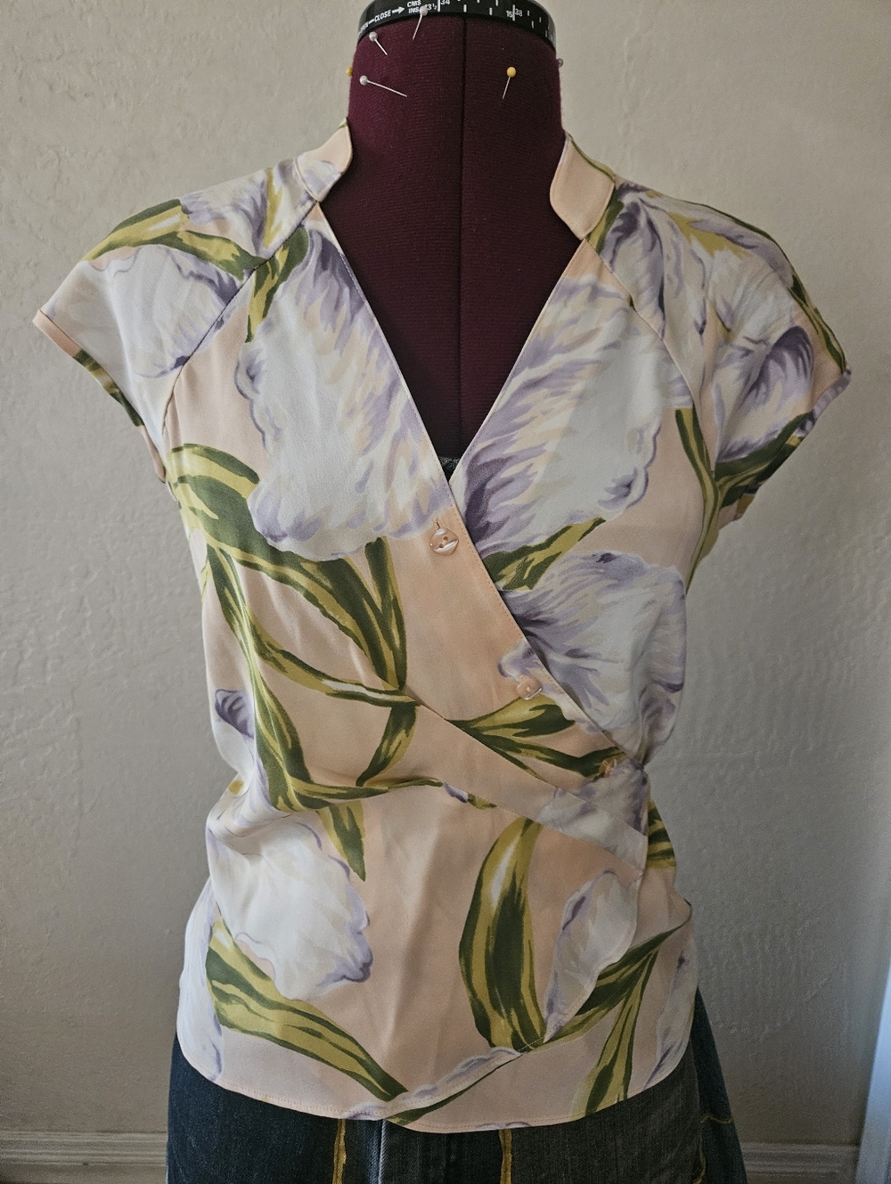 DVF Silk Floral Wrap Top s6